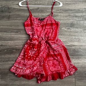 Dillards - B Darlin - Red Spaghetti Romper